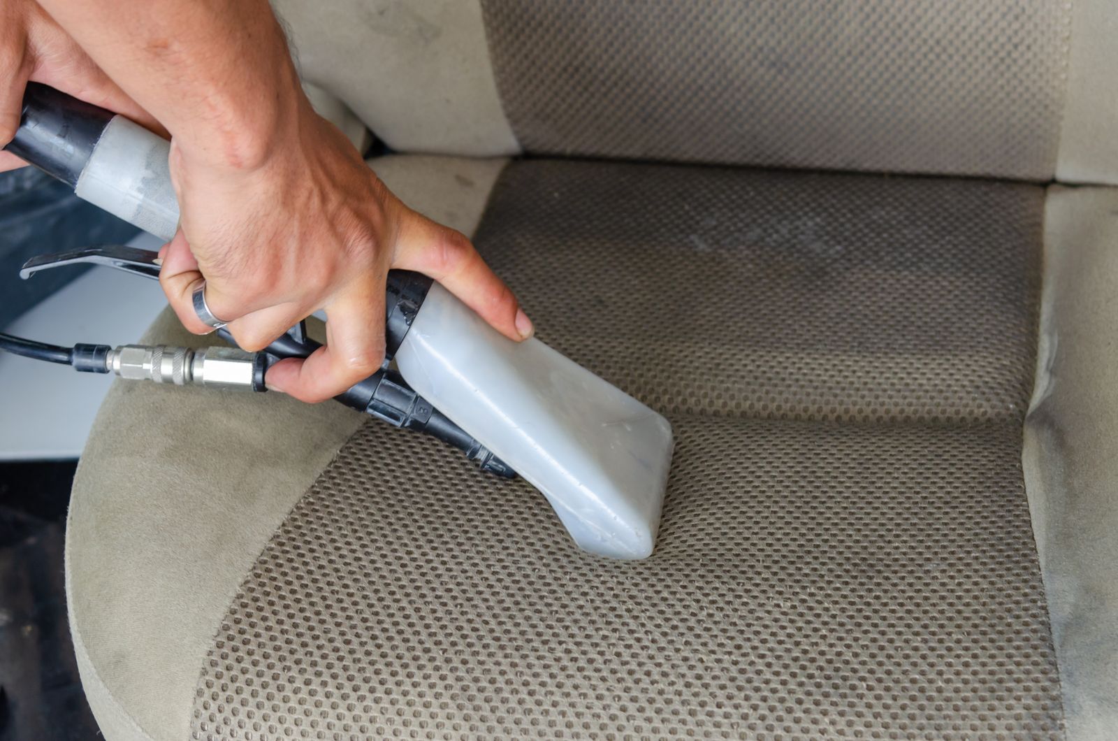 Deep-cleaning a car's fabric seats